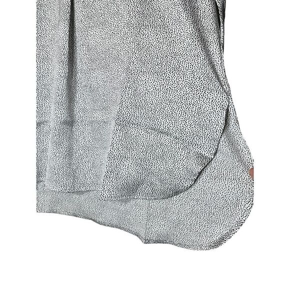 Bishop & Young Women’s Tunic Top Printed Satin Pullover White Micro Dot XS NWT‎ - Picture 4 of 10